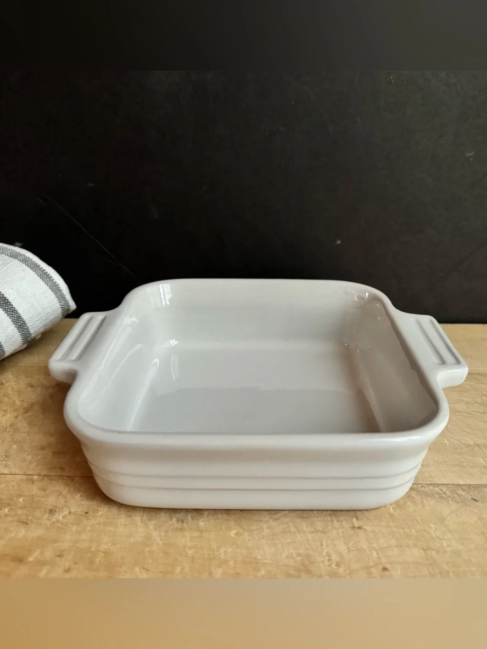 NEW Le Creuset 6” White Square Stoneware Baking Dish #17-24